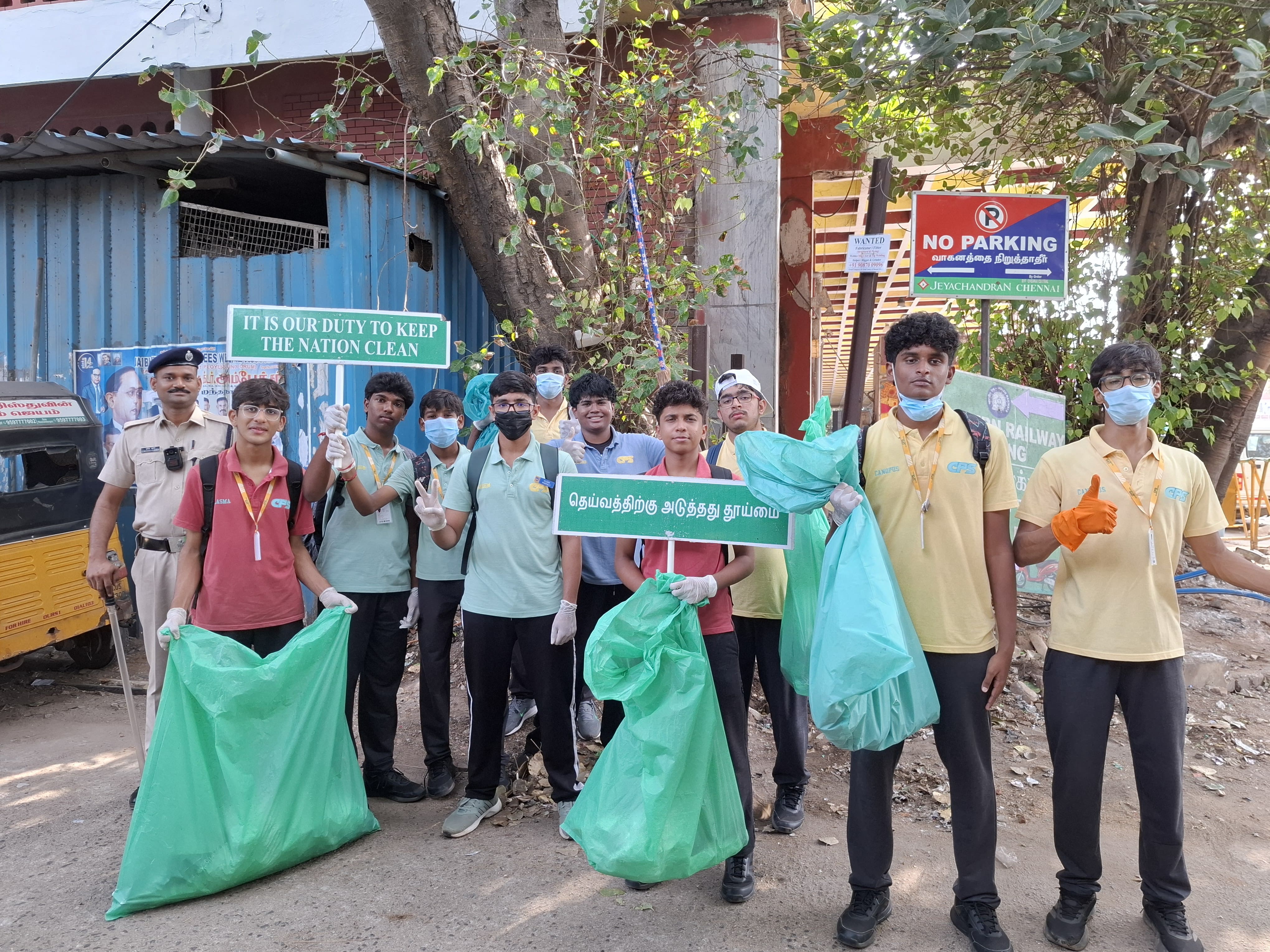 IAYP Volunteers Join the Swachhata Hi Seva Movement @ CPSGS Annanagar